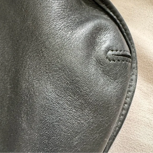 Vintage Coach Black Hippie Flap Saddle Crossbody Bag 9134 - Picture 9 of 13